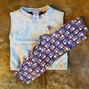 Carter's Gray and Purple Baby Set 12M